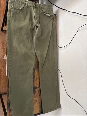 LRG Men's Slim Straight Jeans Olive Green
